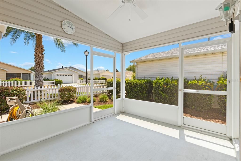 SCREENED LANAI WITH PAINTED FLOOR