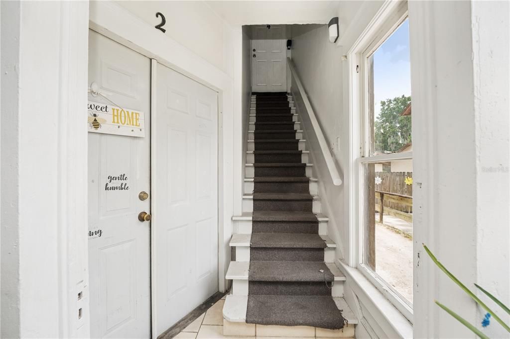 Stairway to upstairs apartment