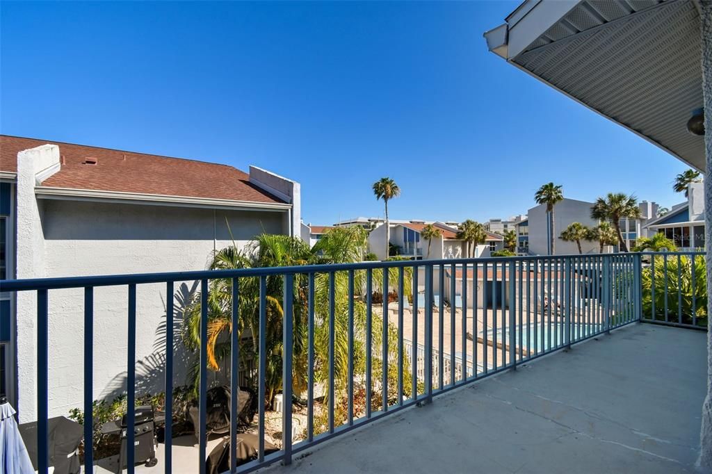 Balcony overlooking Swimming Pool