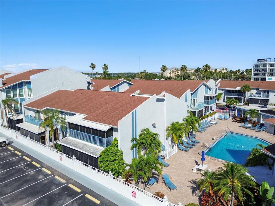 Aerial view of 233  Rex Place and swimming pool