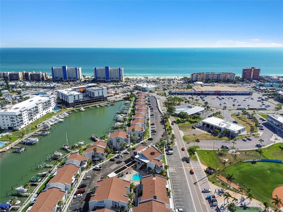 Aerial View looking to the beach and the Gulf of Mexico