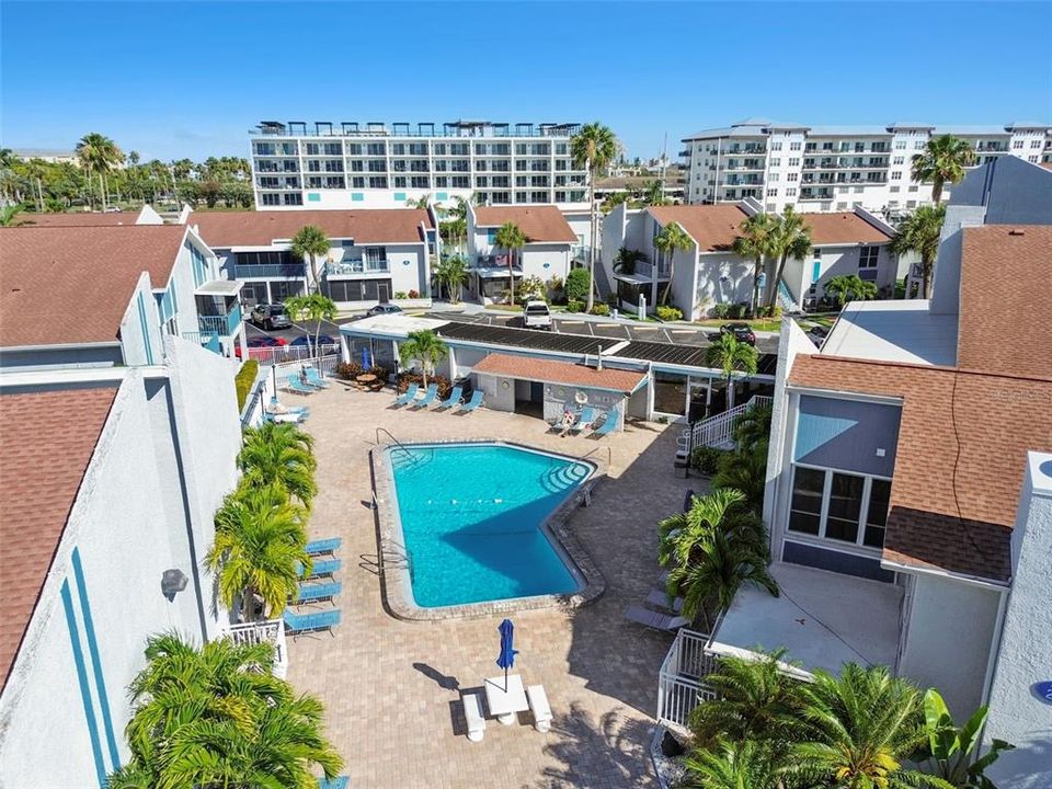 Aerial view of swimming pool