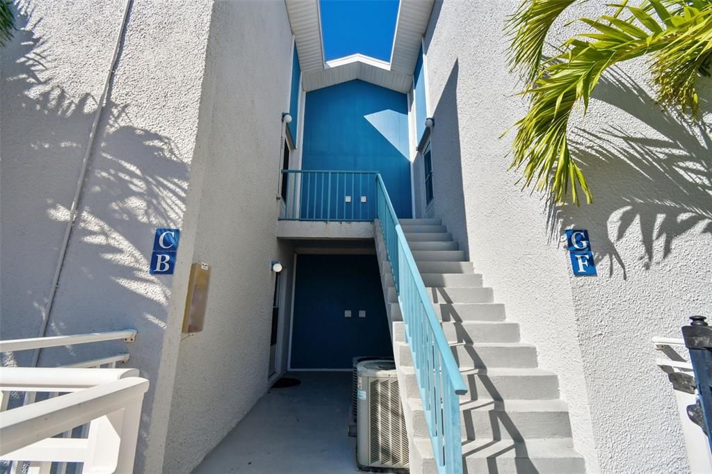 Stairs up to Condominium