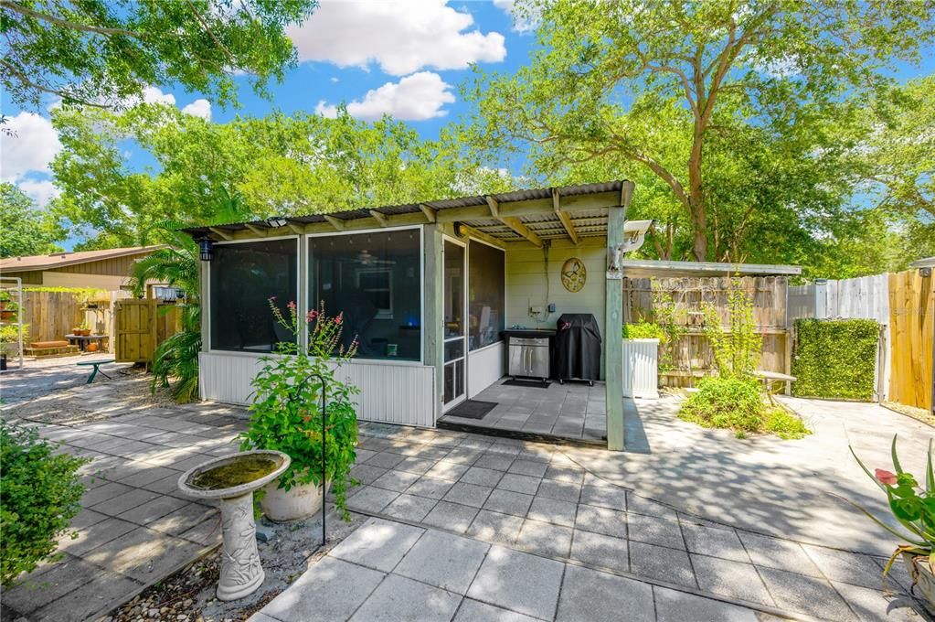 Ample screened lanai perfect for watching the grill and the game!