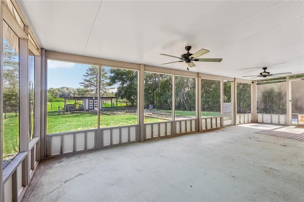 Oversized screen porch