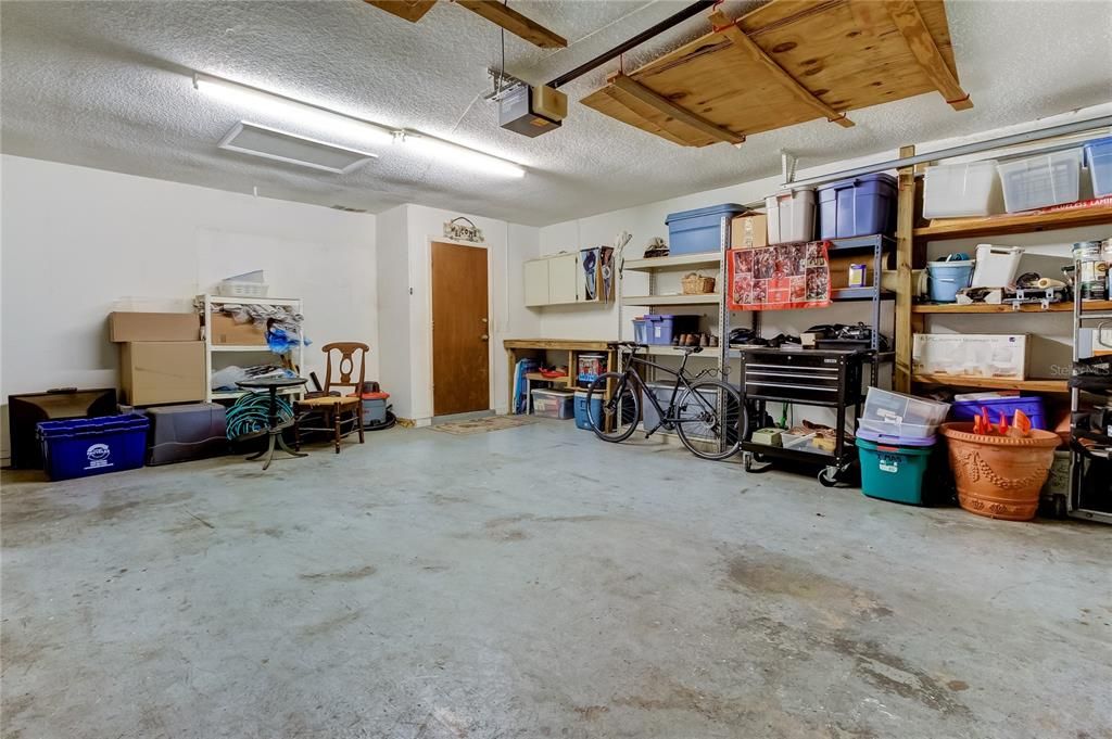 2 Car garage with separate side entrance, and access through laundry room