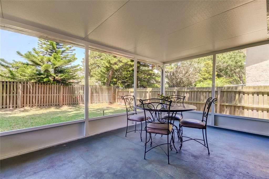 screened covered patio