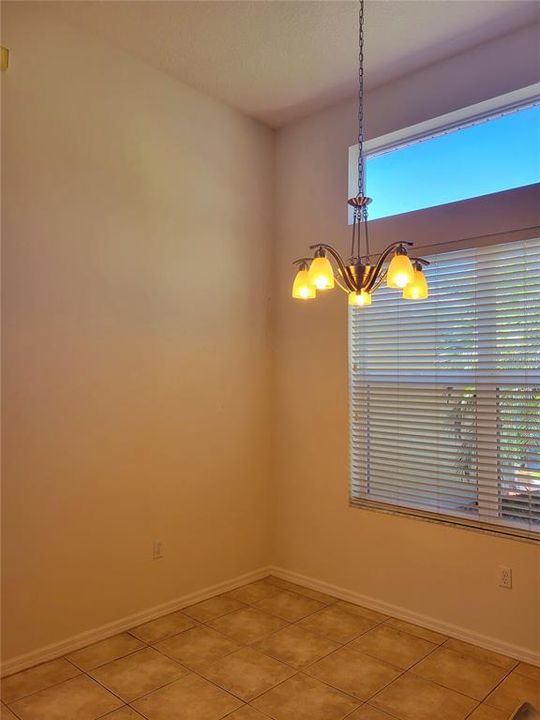 Dining Room with Plantation Faux Blinds througout recently installed