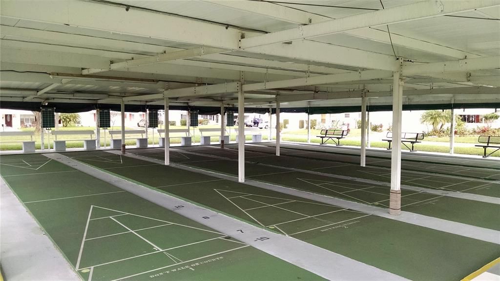 Covered courts allow more comfortable yearround play.