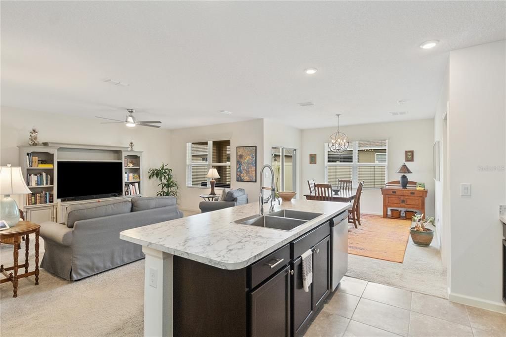 Kitchen looking at family room