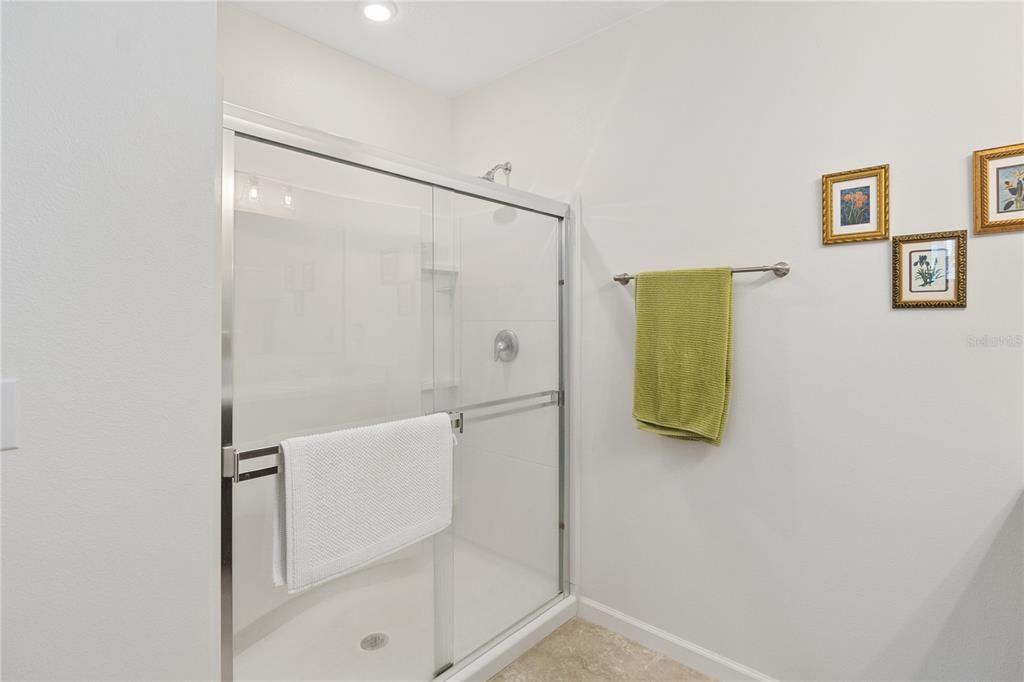 Primary bathroom with walk-in shower