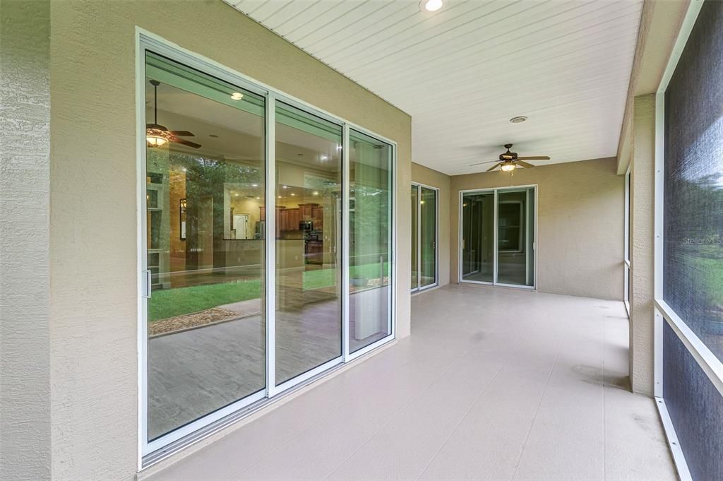 Screened Back Porch with Private Back Yard