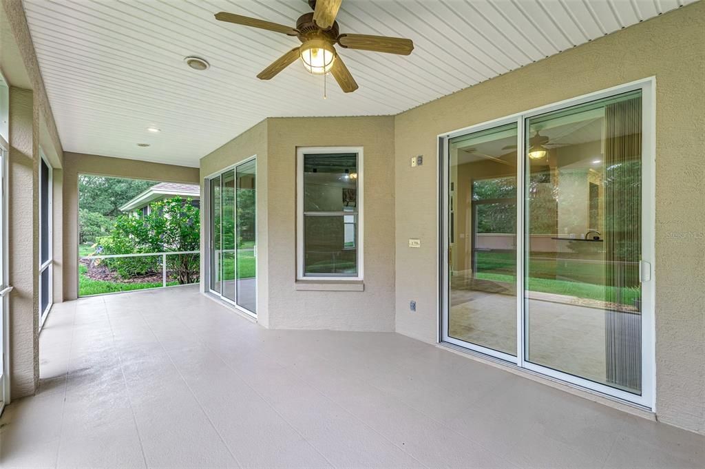 Screened Back Porch with Private Back Yard