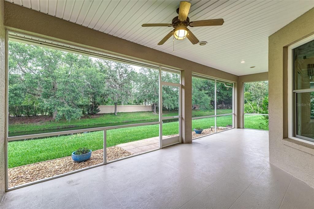 Screened Back Porch with Private Back Yard