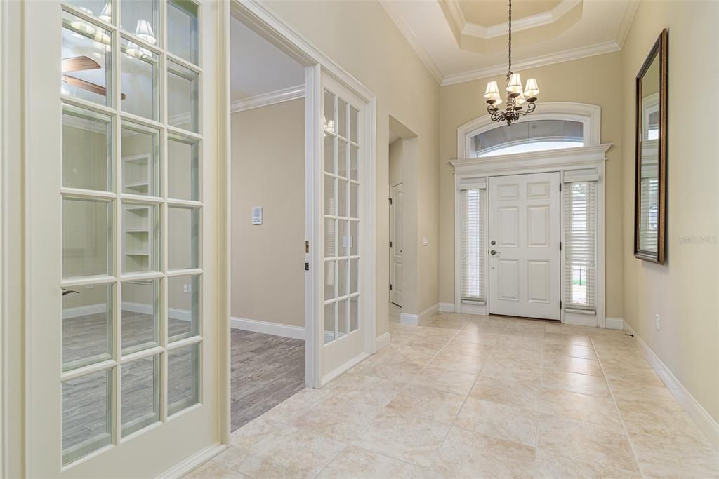 Foyer with French Doors to Office