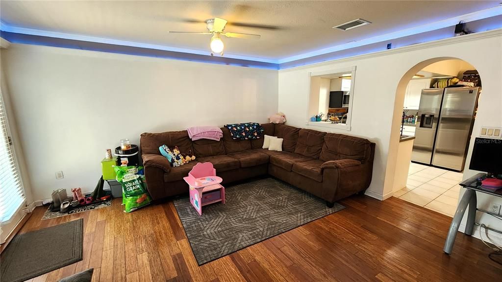 Family Room Located in the back of the home