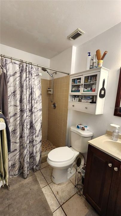 Primary Bathroom with shower.