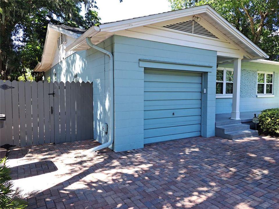 Fully Fenced Yard with 1-car garage