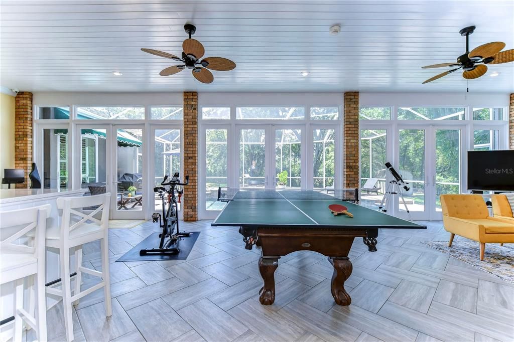 High-end Anderson hurricane doors, overlooks the pool and conservation area!