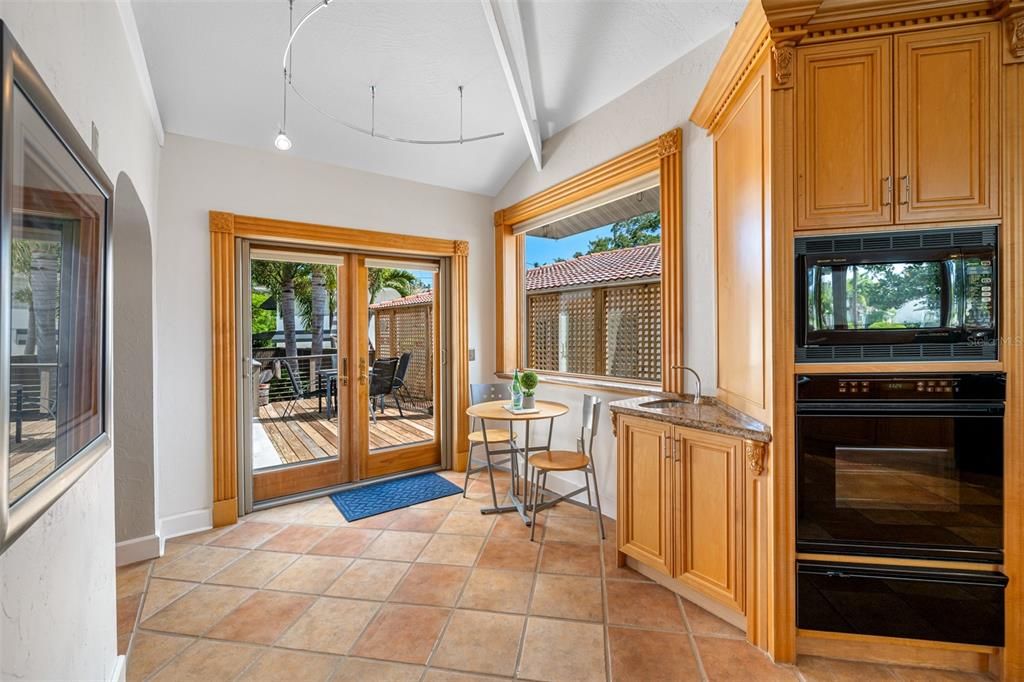 French Doors lead to patio