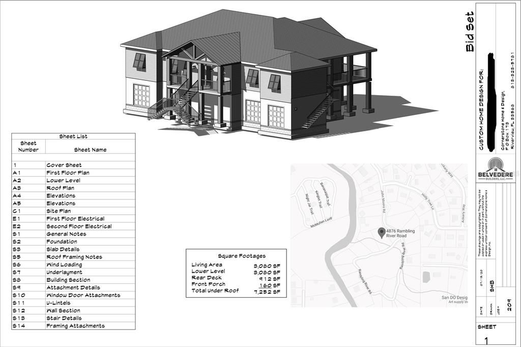 Plan of home included in land purchase. NOT Built.