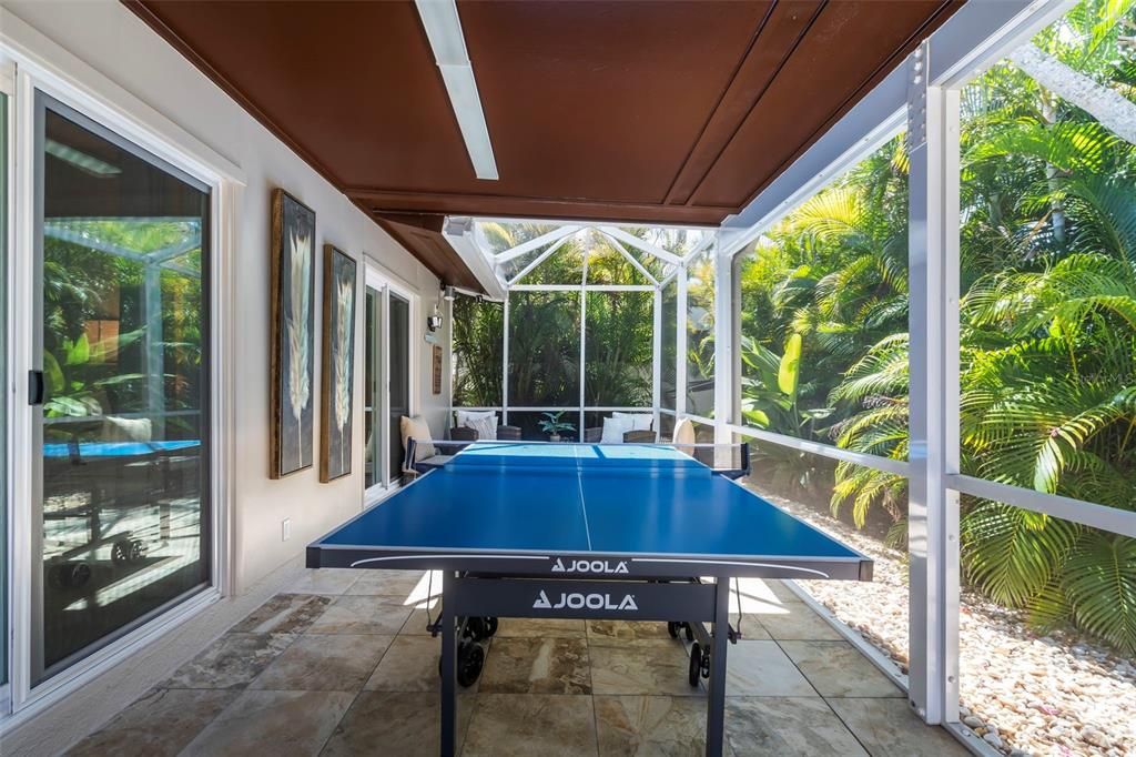 Ping Pong tabele on rear porch