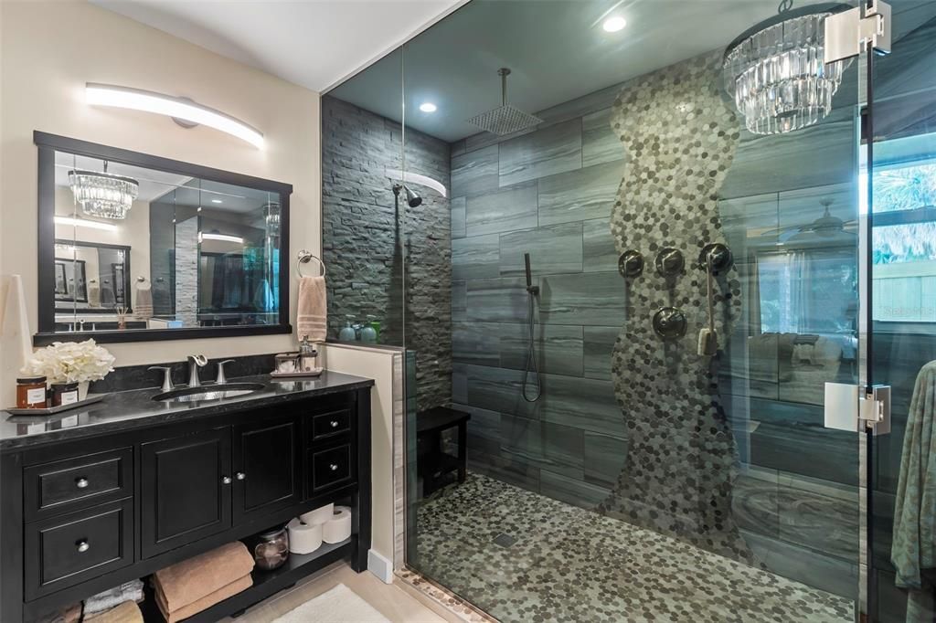 Master Bath with dual sinks