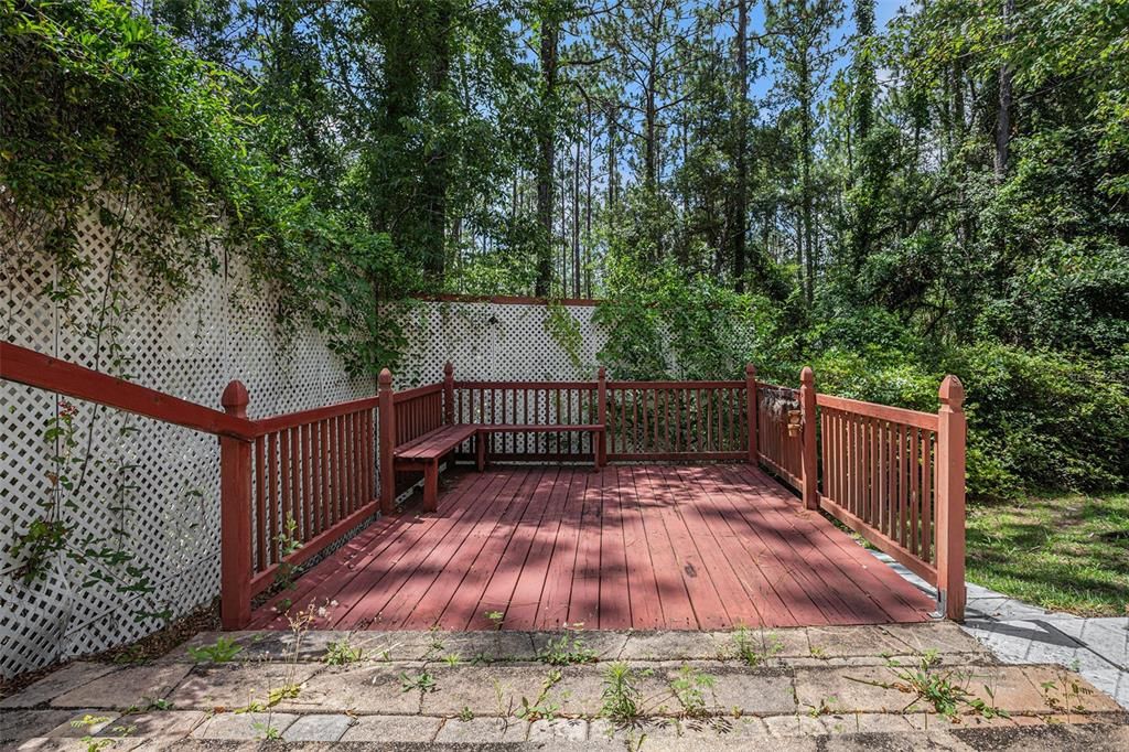 Cozy backyard deck