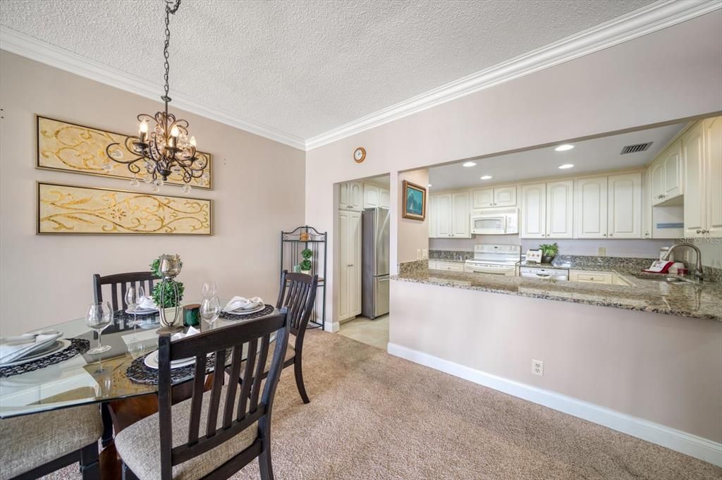 Dining area adjacent to kitchen.