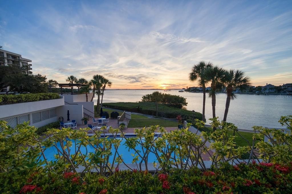 Large pool overlooks sunset views that are legendary.