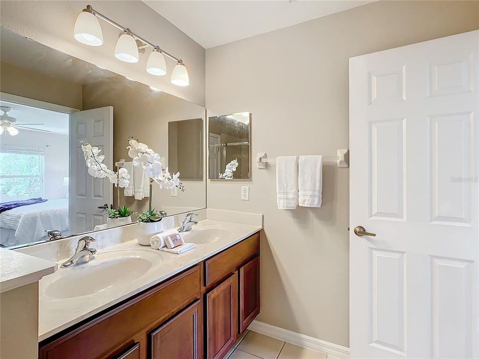 Master Bathroom with two sinks