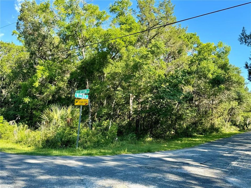 Corner of Westview and Clayton where deeded access to canal is.