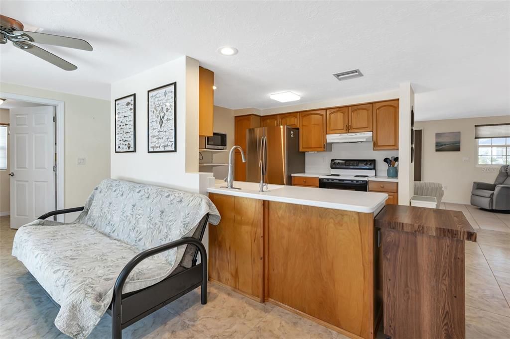 Kitchen view from dinning area.