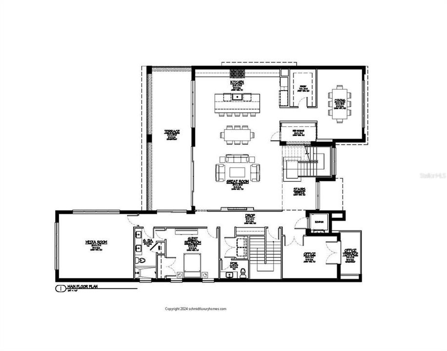 first floor living- plan
