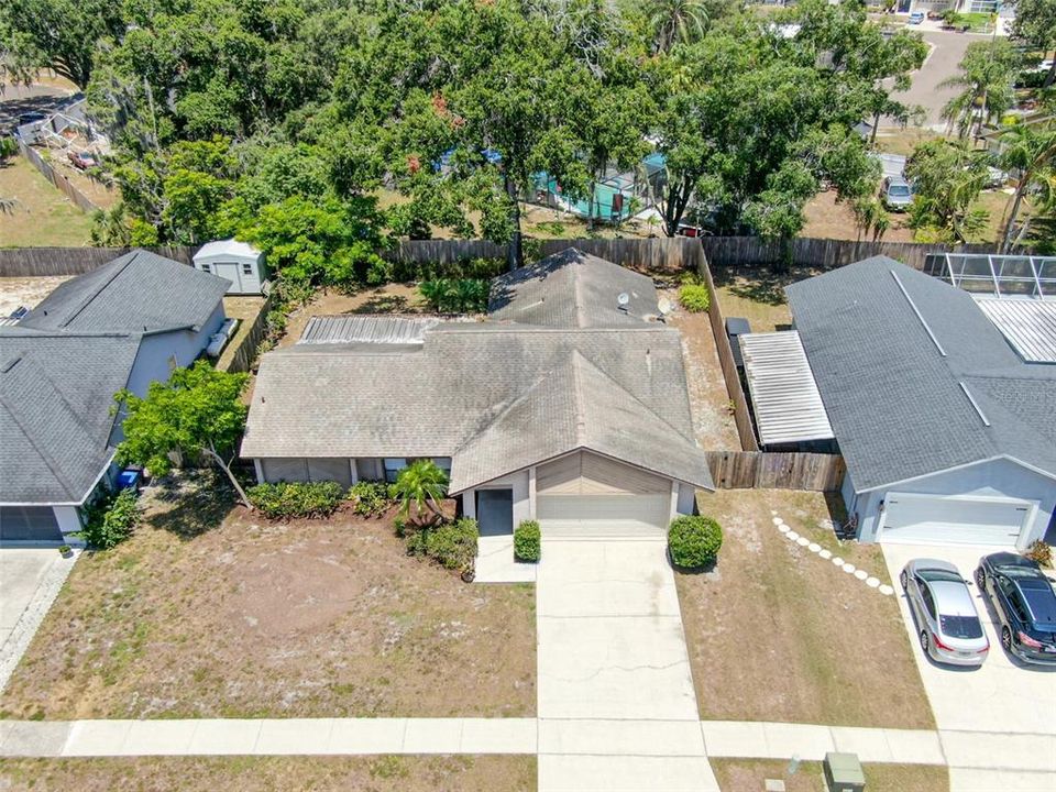 Aerial view of home.