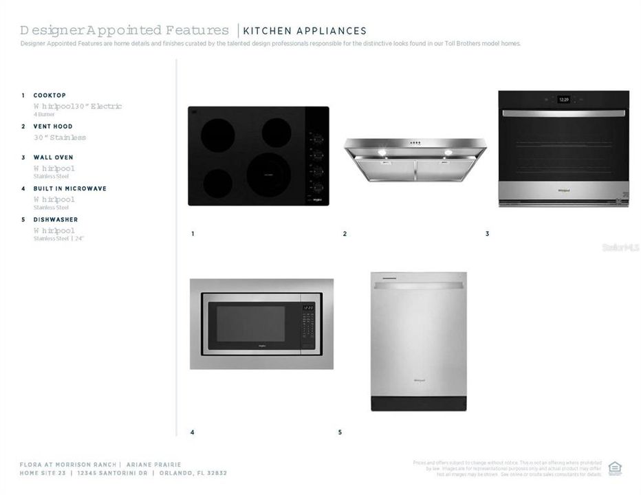 Gourmet kitchen appliances.