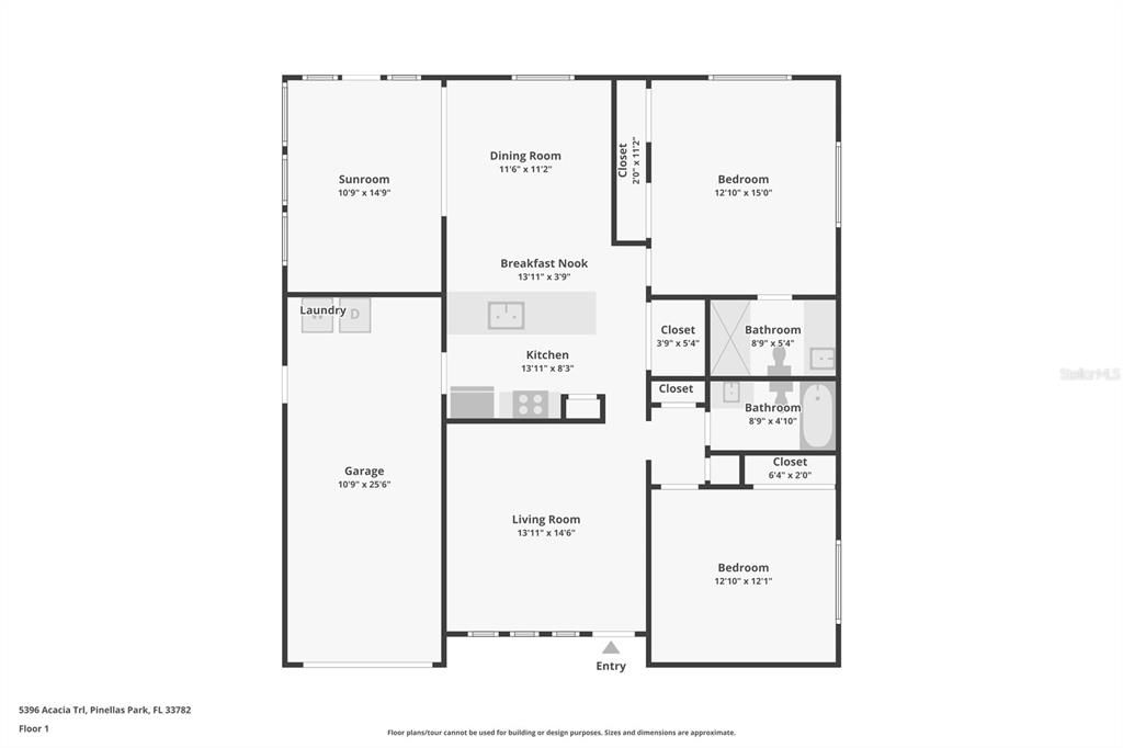 For Sale: $249,000 (2 beds, 2 baths, 1125 Square Feet)