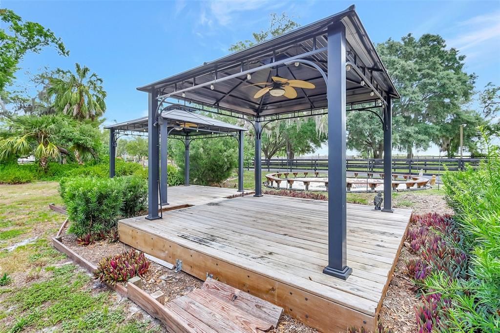 COVERED DECKS WITH CEILING FANS AND ELECTRICITY