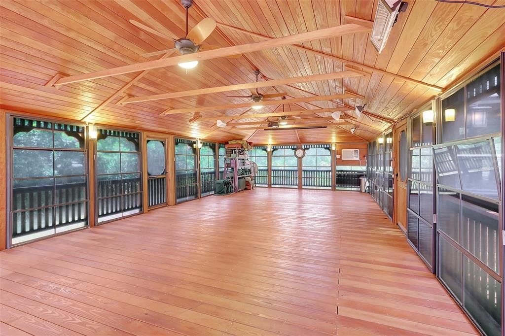 INTERIOR OF LARGE PAVILION GAZEBO - HEATED AND AIR CONDITIONED FOR YEAR ROUND COMFORT