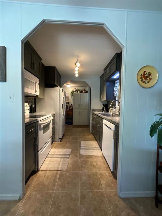 Kitchen View From Dining Room