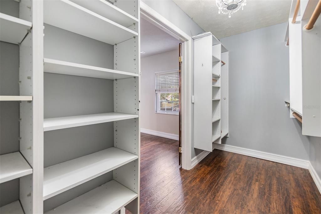 Walk-in Closet with built-ins