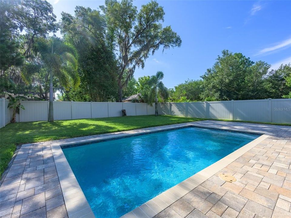 Paver pool area.