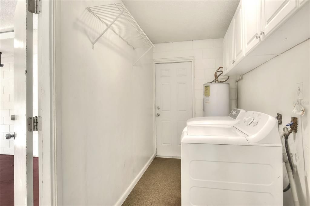 Nice size Laundry Room and Utility Room area leading to Garage