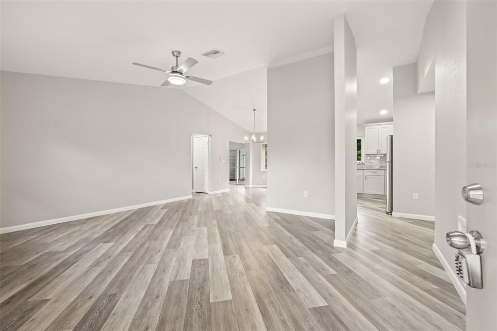 High Vaulted Ceilings in Living Space