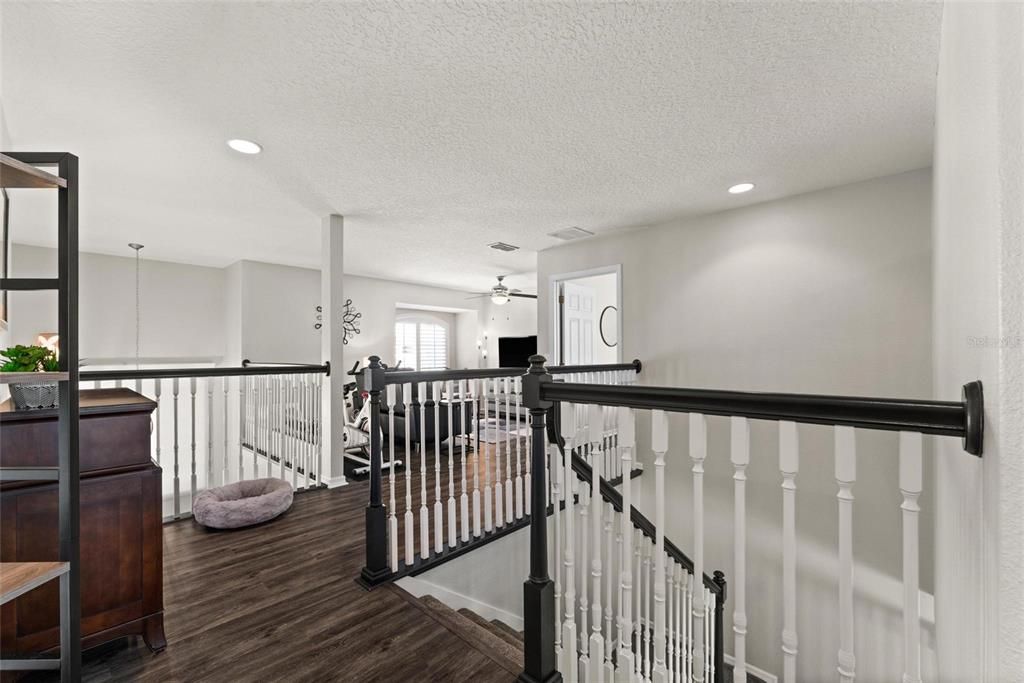 Hallway to Loft Entertaining area