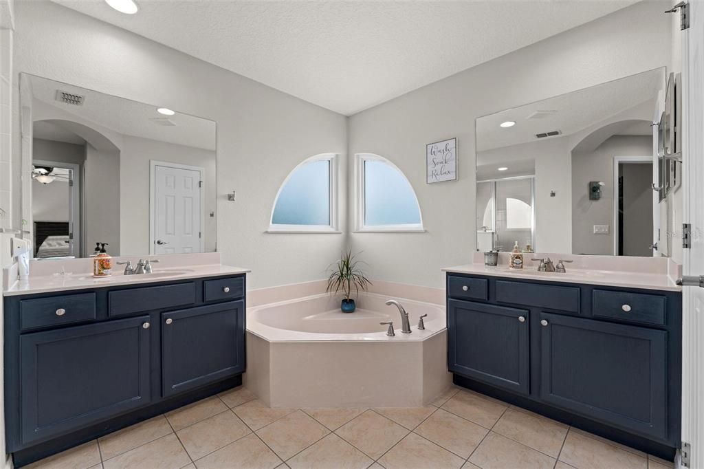 Double Vanities in Master Bathroom