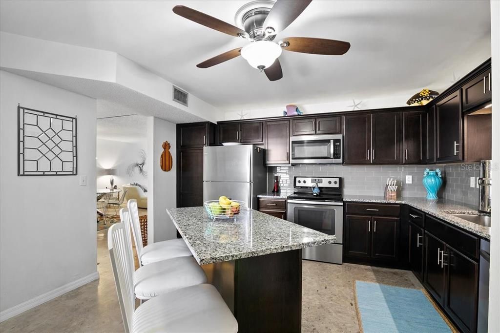 Totally Renovated Kitchen with Top Quality Soft Close Drawers, Granite Countertops & Stainless Steel Appliances
