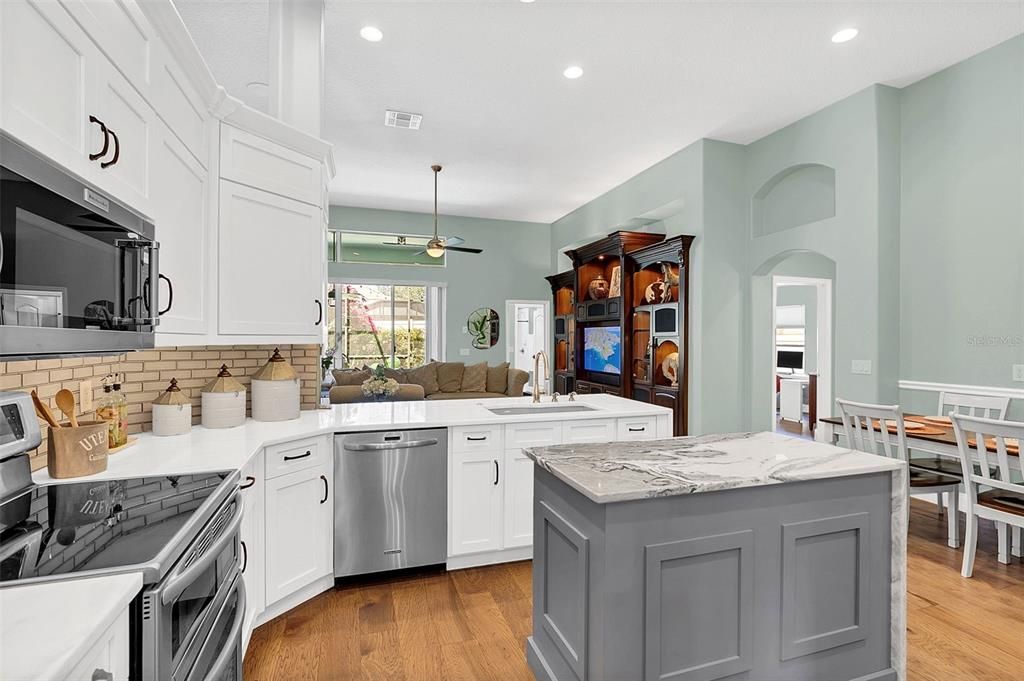 View of Family Room from Kitchen