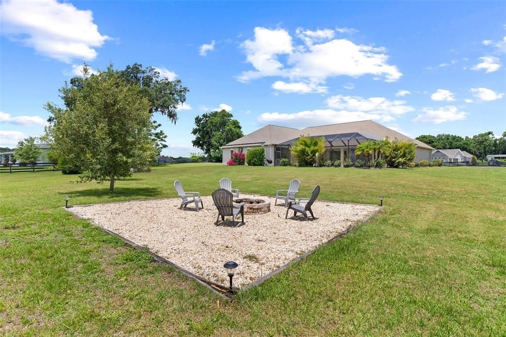 Backyard Area with Firepit