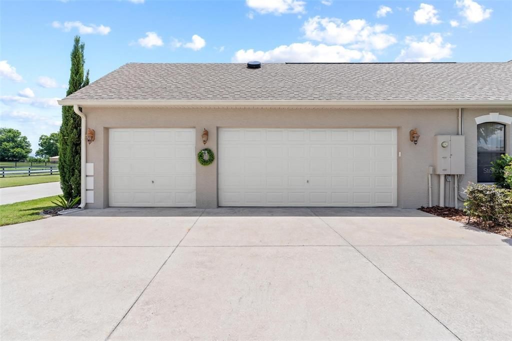 Two Car Garage and Golf Cart Garage